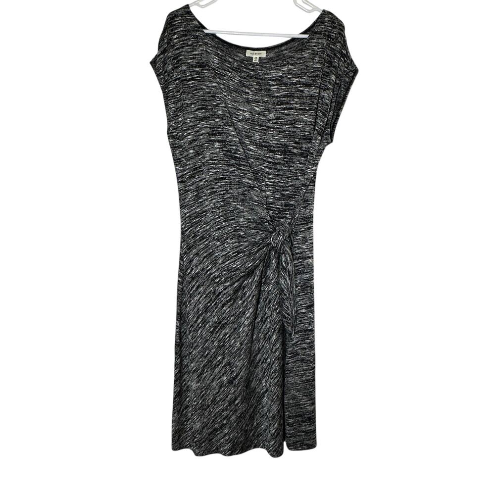 Max Studio Womens Medium Black White Sweater Dress